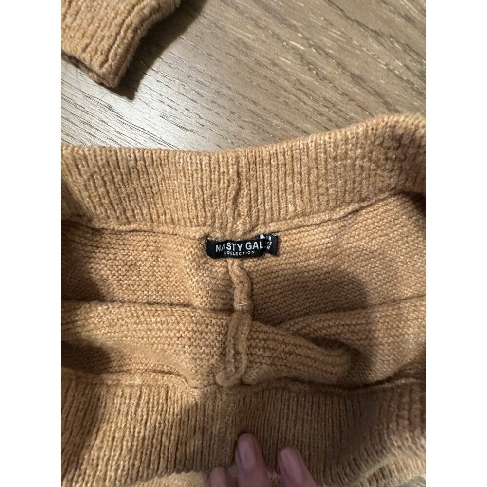 Nasty Gal Knit Sweater & Shorts Matching Lounge Set Cozy Chic Vibes - Picture 9 of 10
